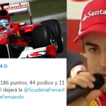 Ferrari anuncia la marcha de Fernando Alonso y la incorporación de Vettel