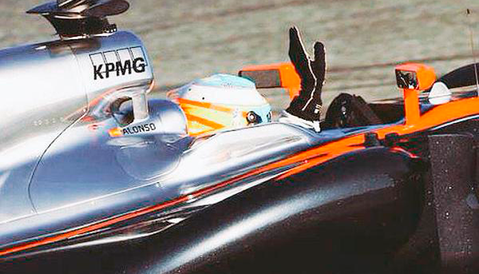 Fernando Alonso, en su McLaren
