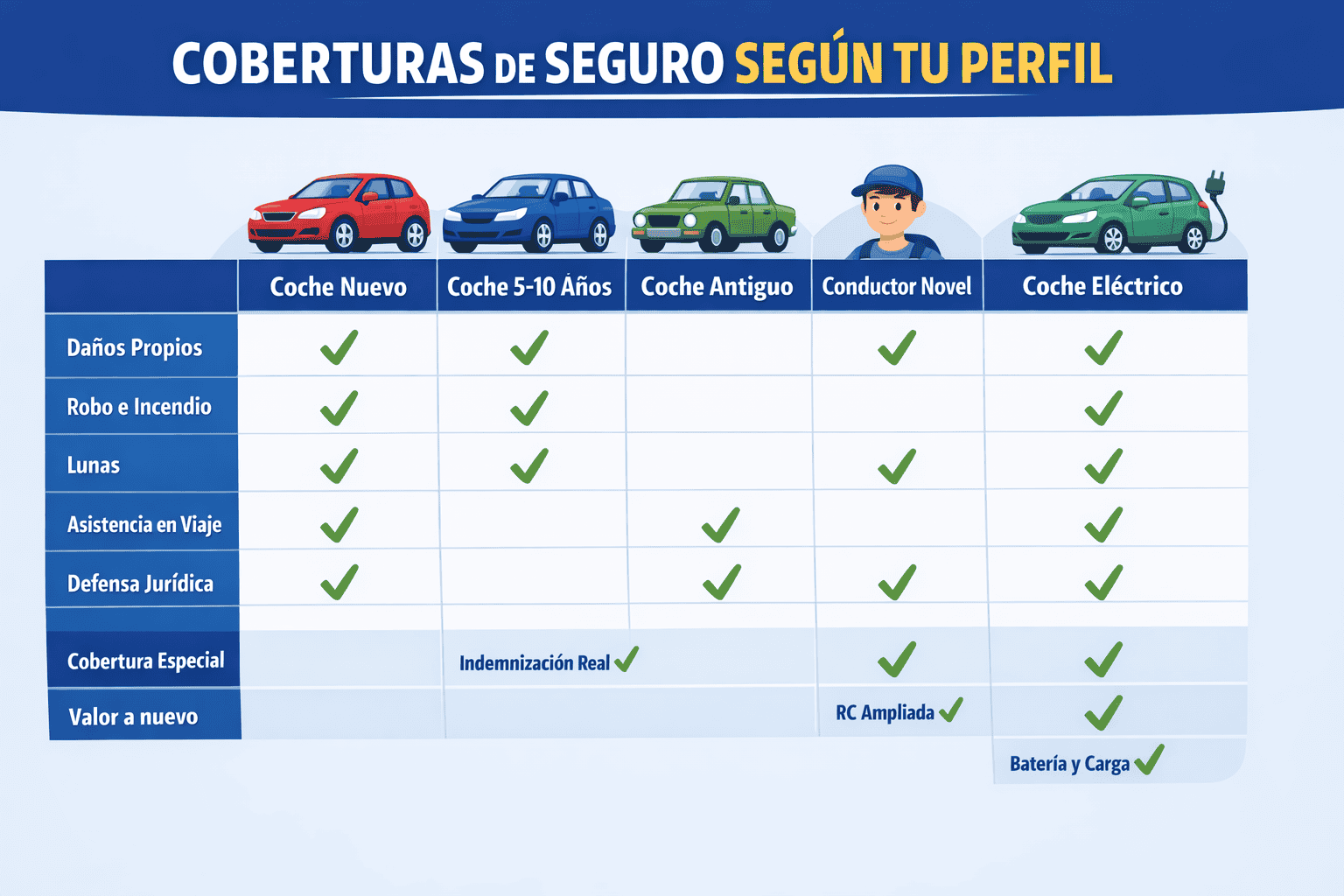 Qué coberturas necesita tu seguro según tu perfil (con ejemplos reales por provincia y presupuesto)