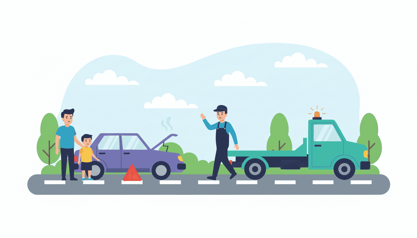 Conductor recibiendo asistencia en carretera — DriveSmart